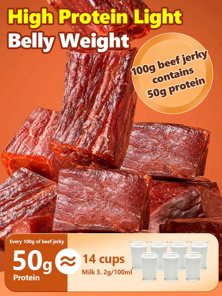 Add high-protein pure beef jerky