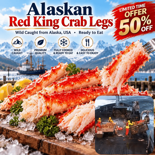 Colossal Alaskan King Crab Legs from Bering Sea, Premium Frozen Gourmet Seafood--G$