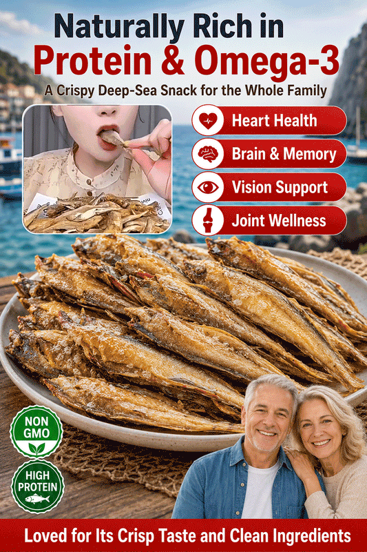 High-protein ready-to-eat deep-sea fish crisps