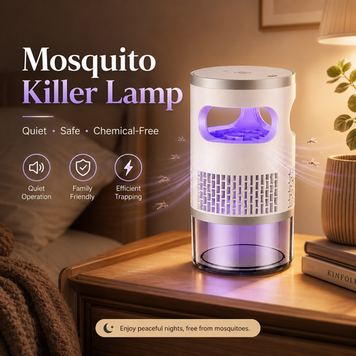 🦟 Indoor Mosquito & Fruit Fly Trap ✨ Quiet, Odor-Free Bug Catcher for Home