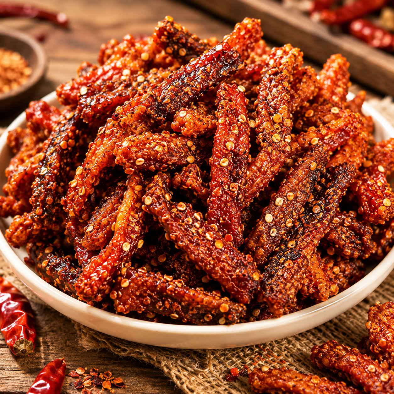 🌶️Premium Crispy Spicy Cod Skin Snack | Crunchy Seafood Chips