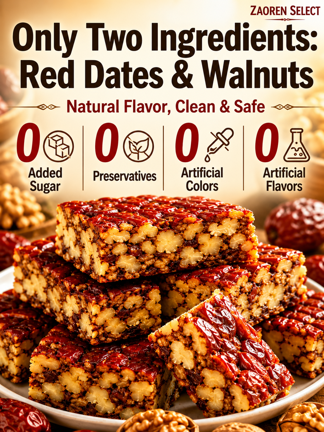 Premium Jujube Walnut Snack Bars
