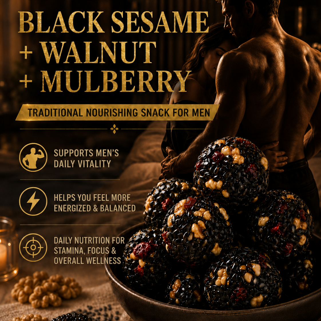 🏆 Ultimate Men’s Stamina Black Sesame Balls for Better Performance 🔥✅