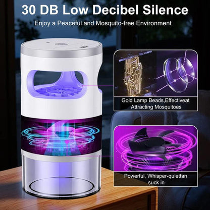 🦟 Indoor Mosquito & Fruit Fly Trap ✨ Quiet, Odor-Free Bug Catcher for Home